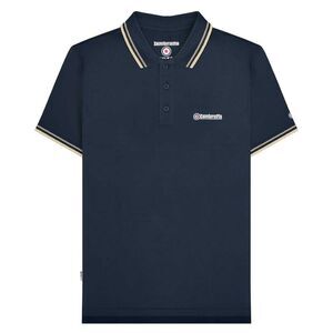 Lambretta Mens SS25 Twin Tip Polo Shirt / Navy/Cinder